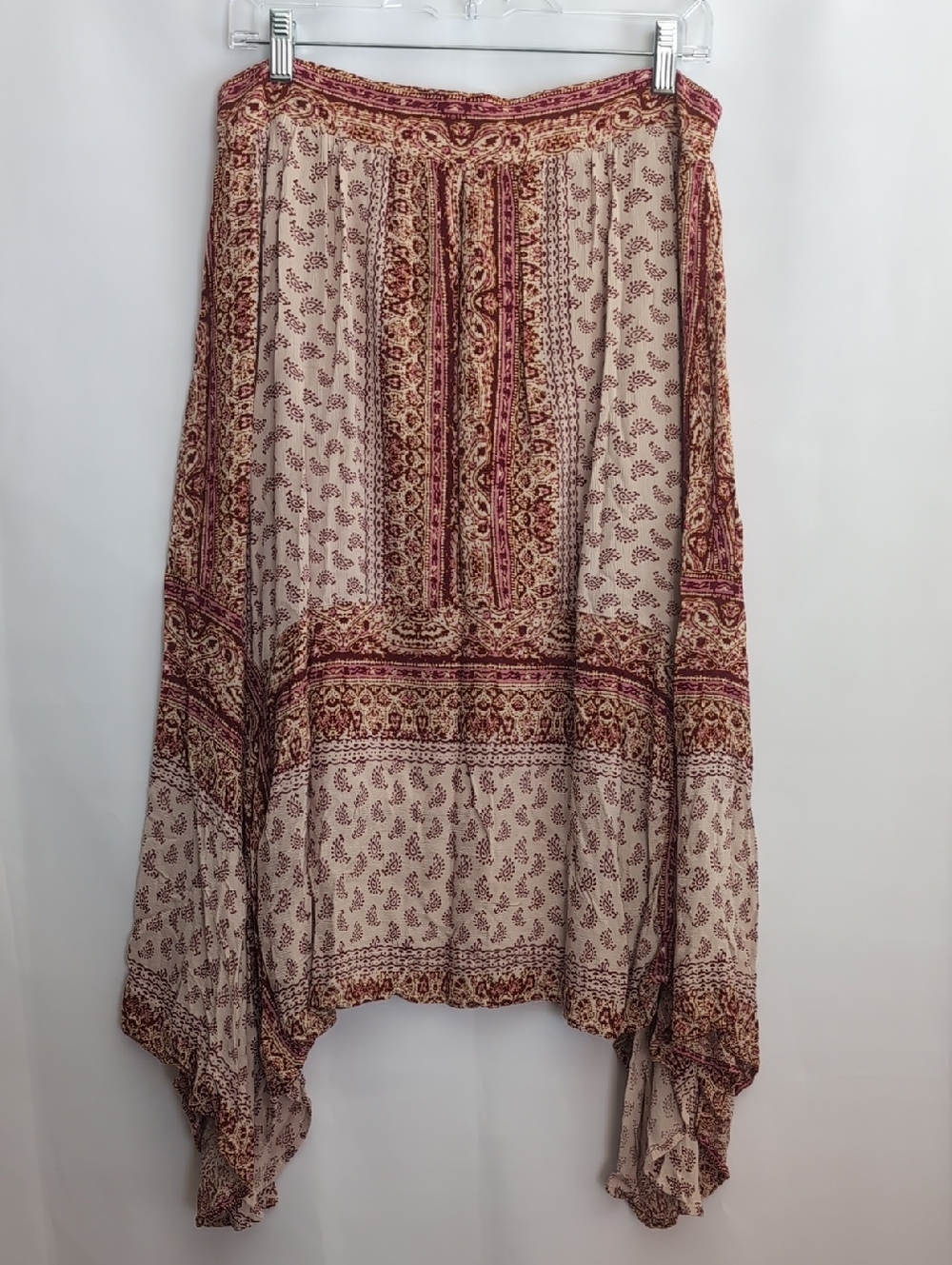 Passports Handkerchief Style Maxi Skirt